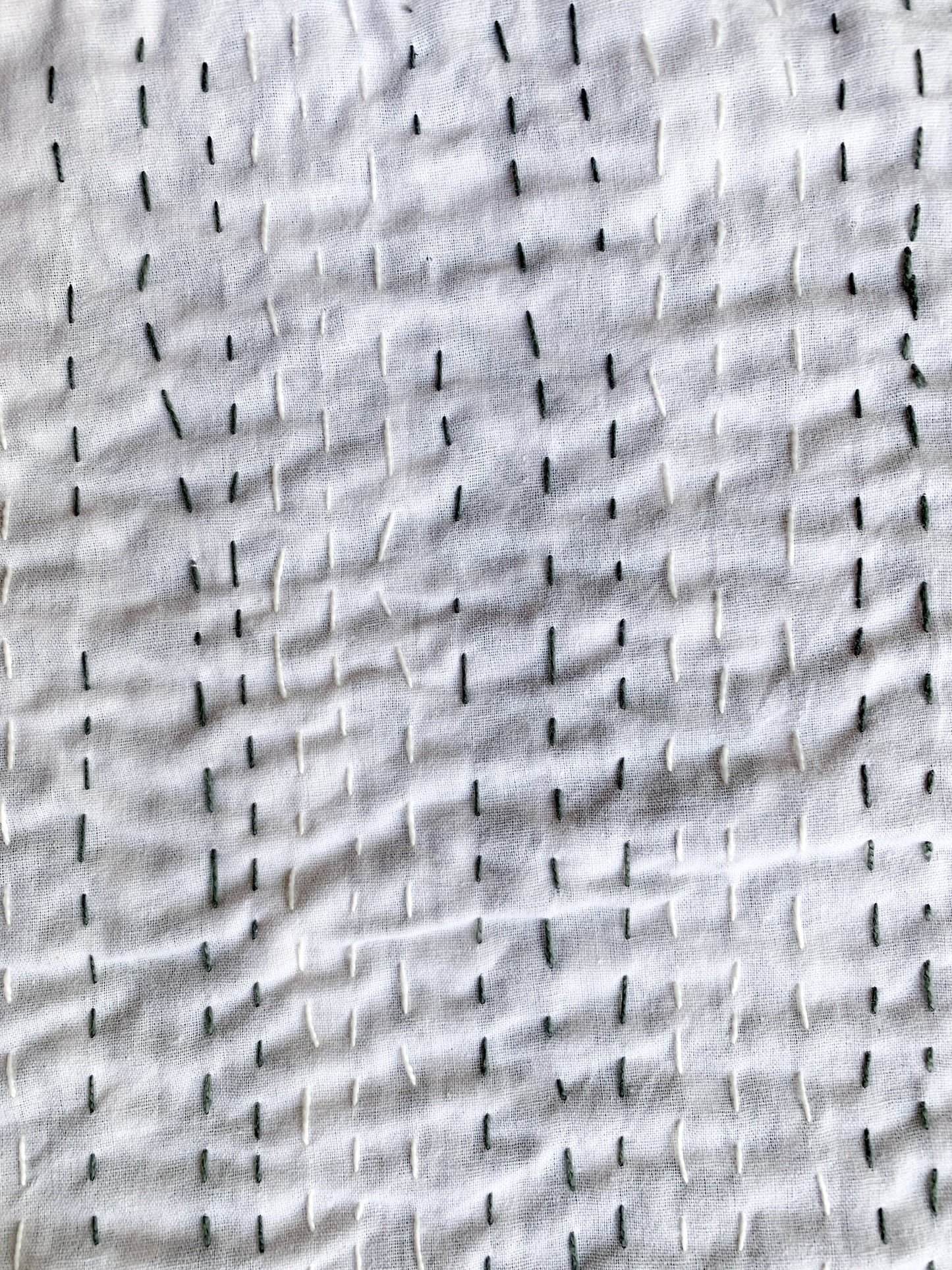 Kantha algodón 100% estampado artesanal block print India · Plaid · Colcha verano · Cubre sofá hindú · Flores verde